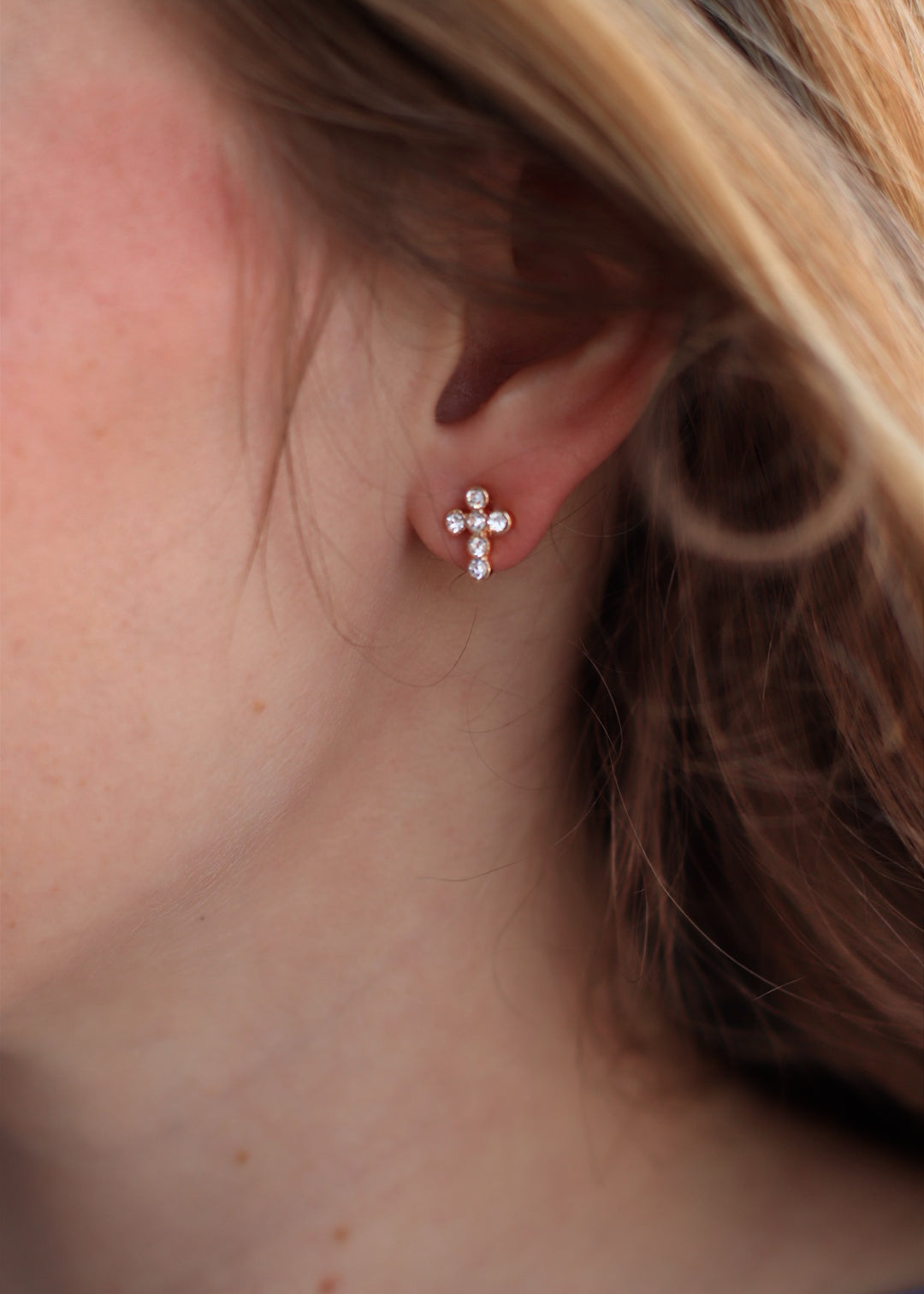 Small Cross Earrings