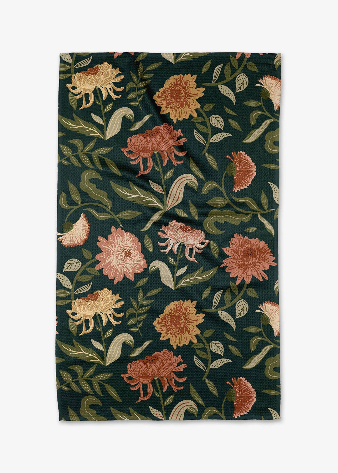 Chrysanthemums In November Tea Towel