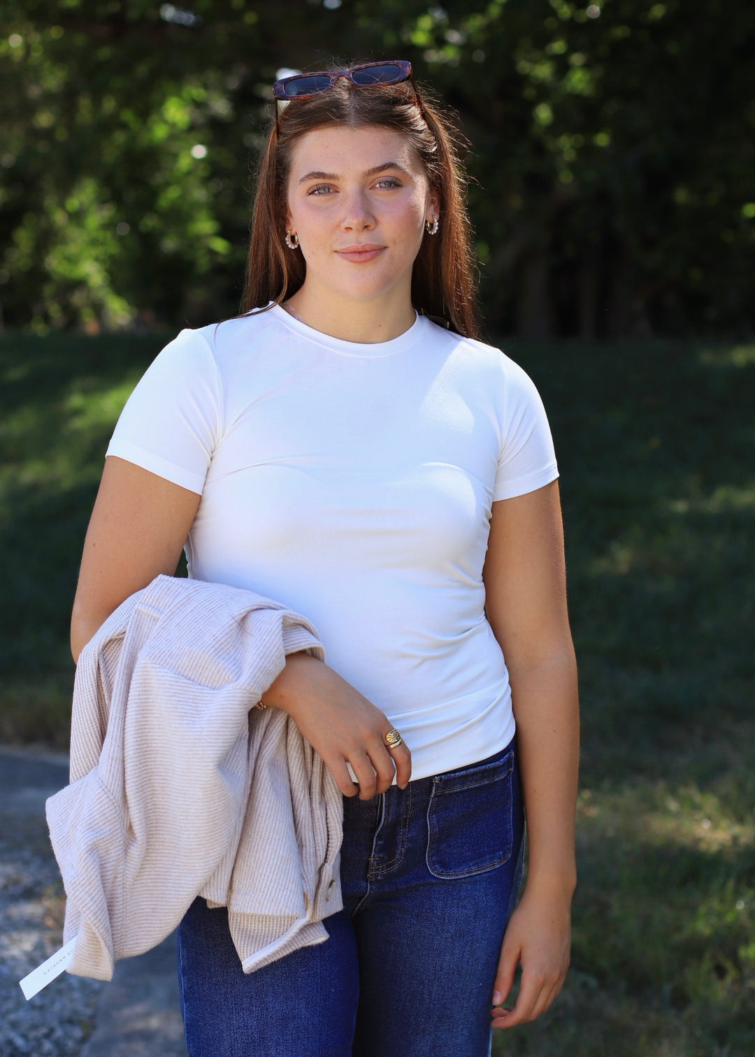 The Cloud Bamboo Tee in Off White