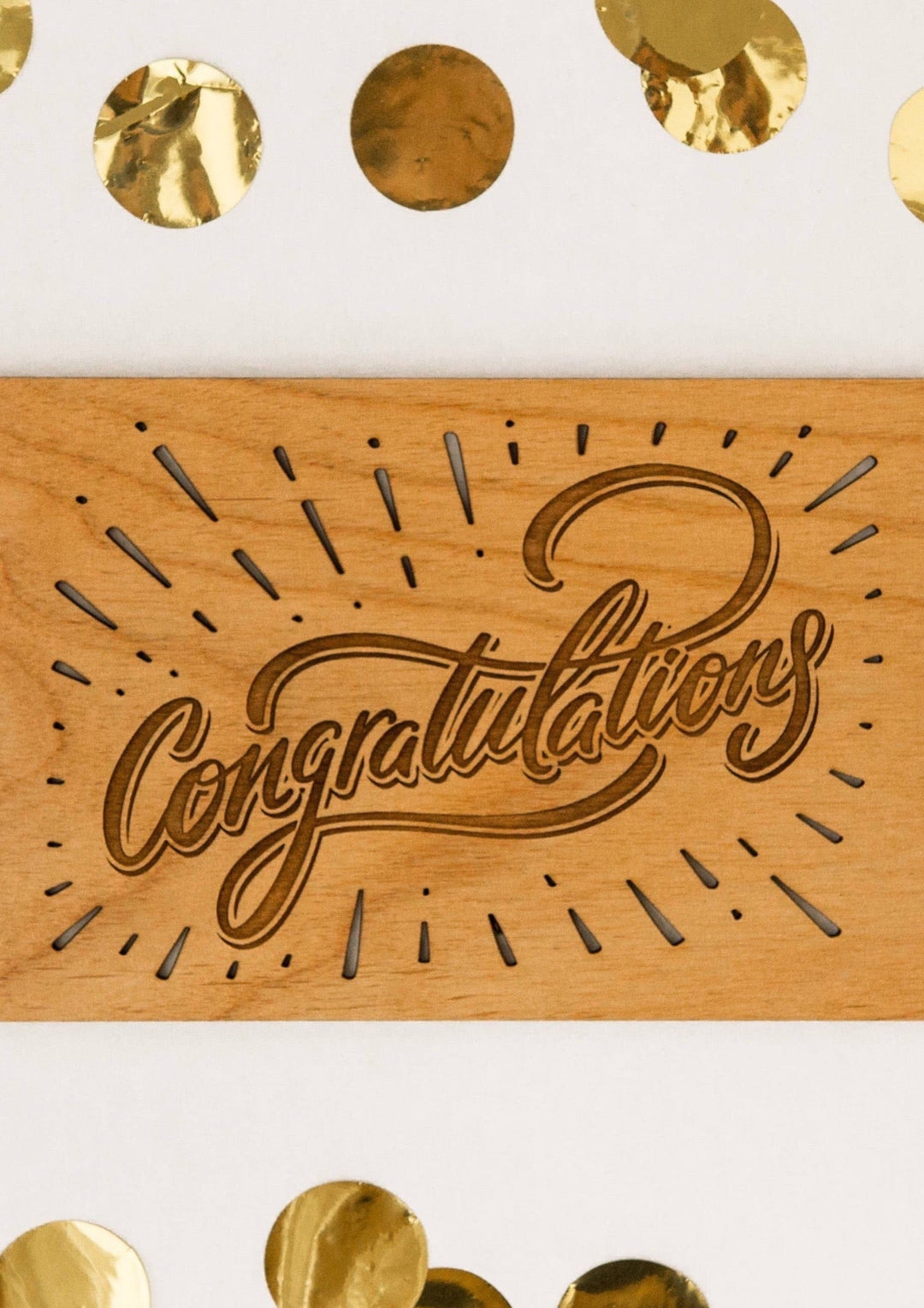 CLEARANCE FINAL SALE Congratulations! Real Wood Card