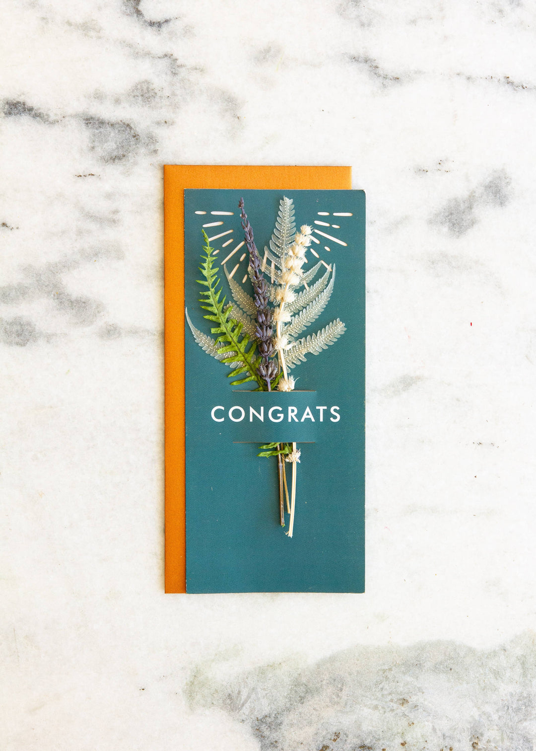 CLEARANCE FINAL SALE Congrats! | Dried Floral Greeting Card