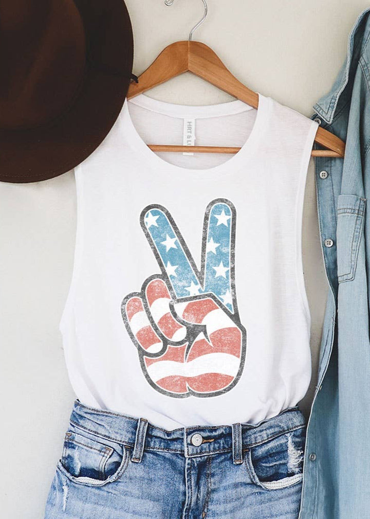 United Peace Graphic Tank Tank - Final Sale
