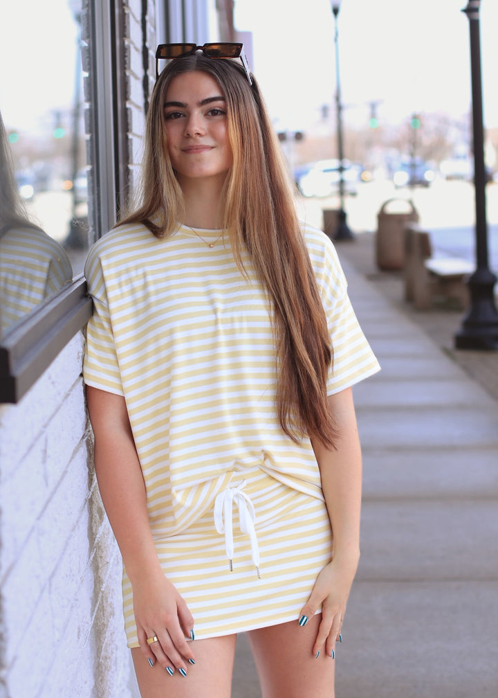 The Buttercream Stripe Skort