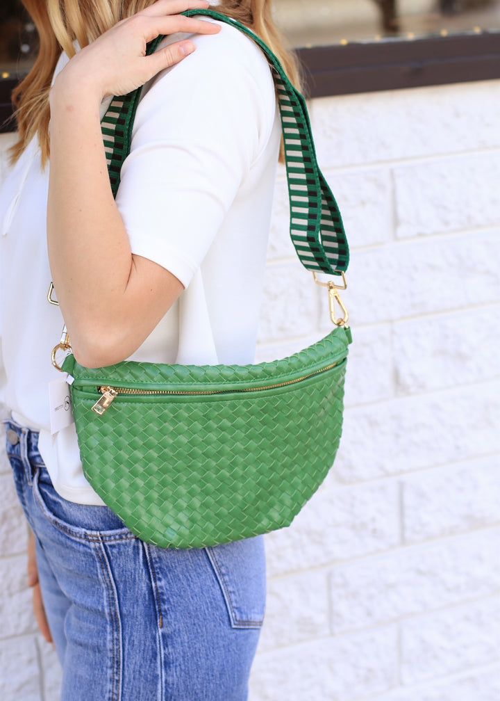 Westlyn Woven Bum Bag in Emerald