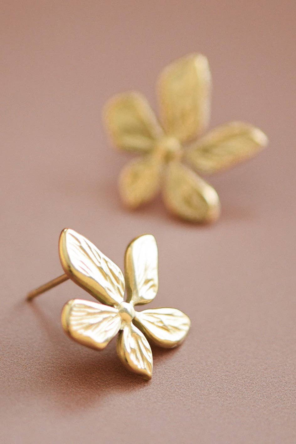 18K Gold Plated Waterproof Stainless Steel Stud Earrings