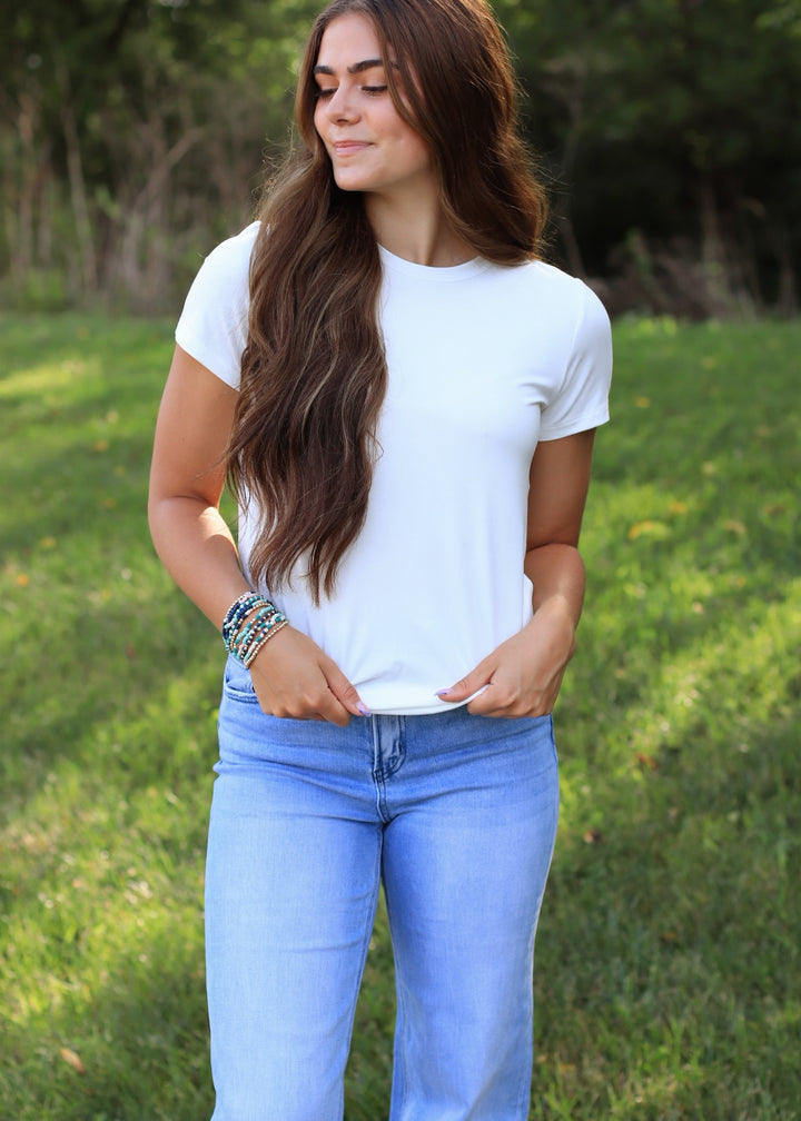 The Cloud Bamboo Tee in White