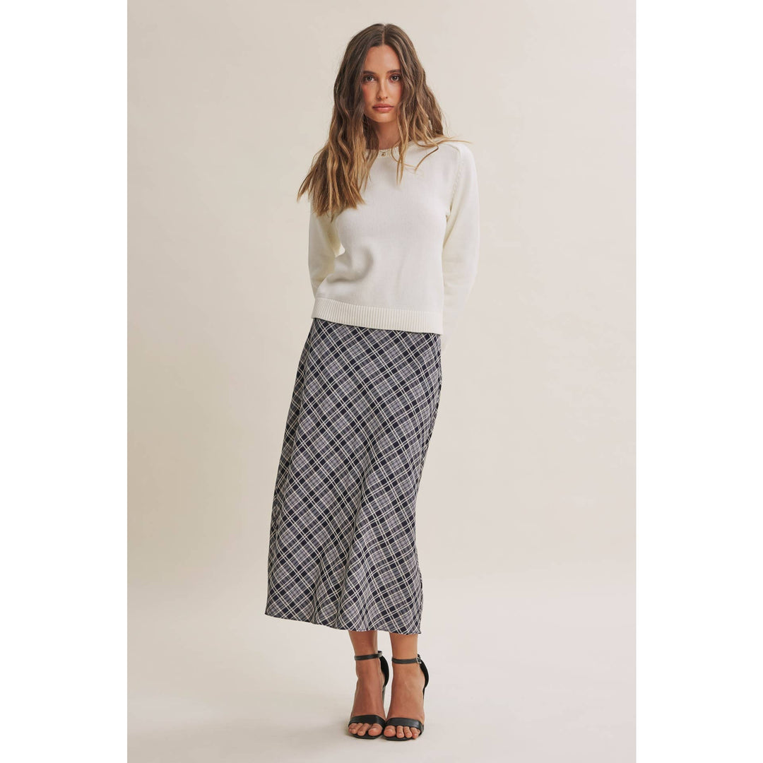 The Blair Plaid Midi Skirt