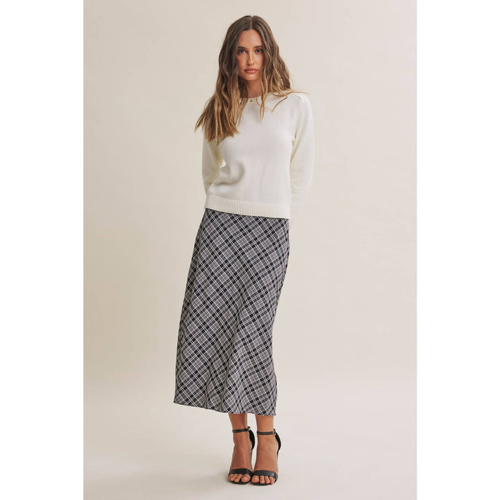 The Blair Plaid Midi Skirt