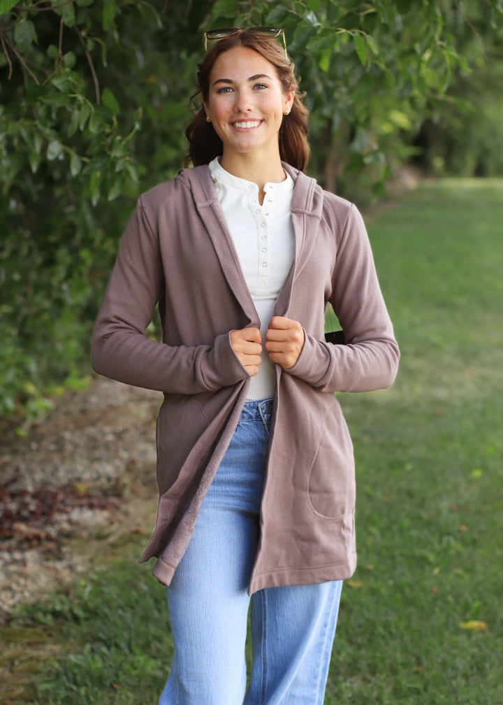 Iron Brown Butter Fleece Hoodie Cardigan
