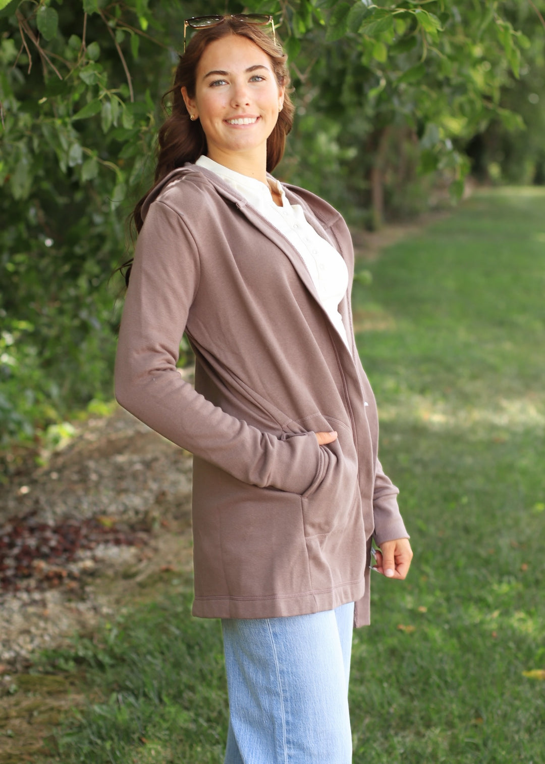 Iron Brown Butter Fleece Hoodie Cardigan