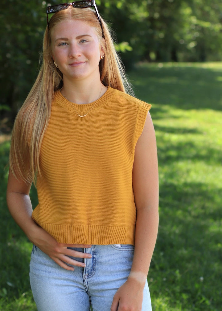 Sunset Tie-Back Knitted Top