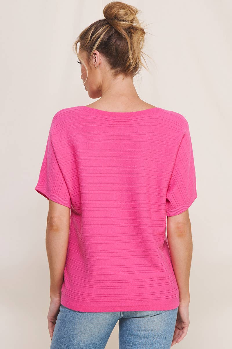 Iris Soft Rib Short Sleeve Top