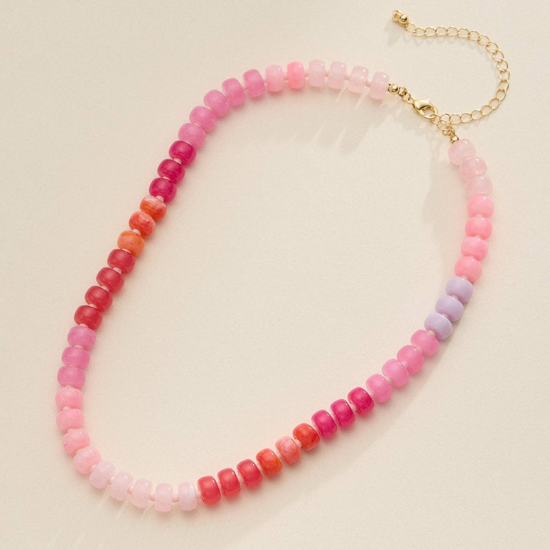 Gradient Color Round Disc Beaded | Light Blue