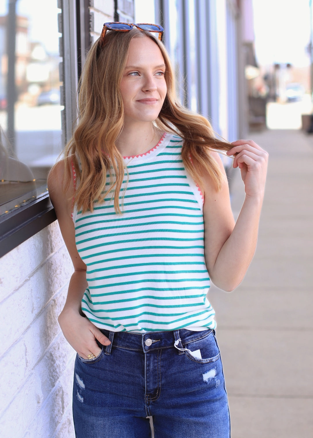 The Clover Stripe Sweater Tank