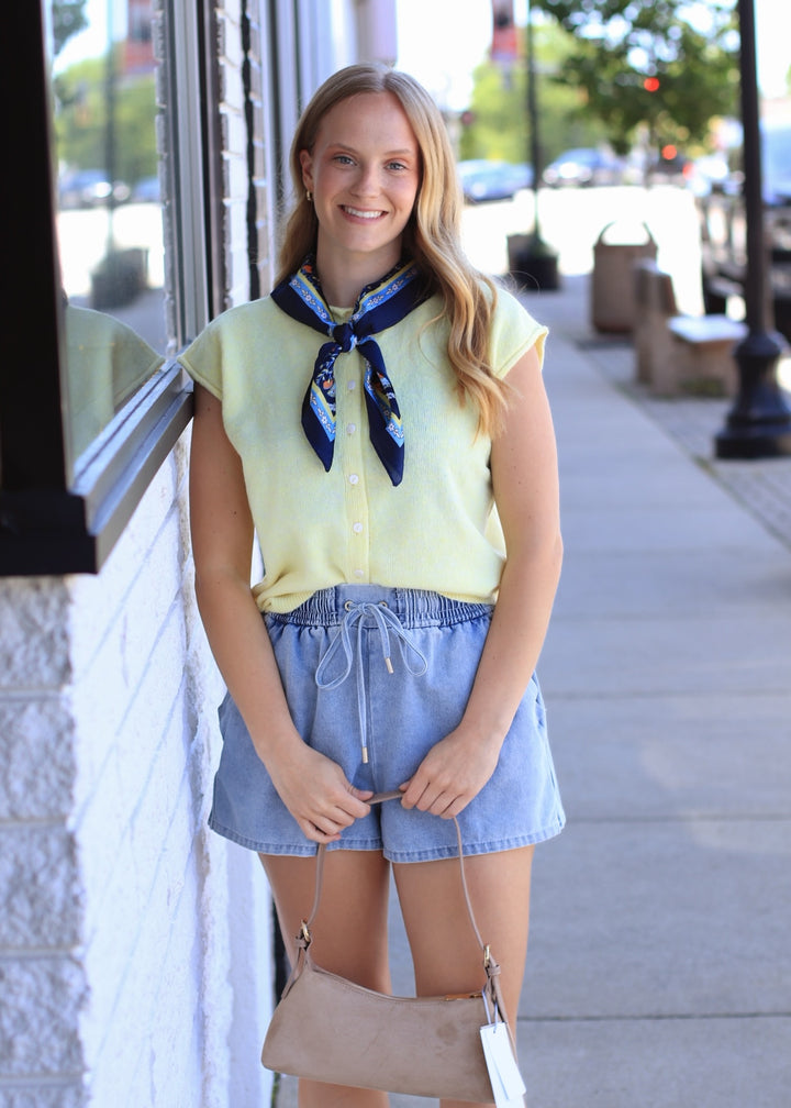The Honeyfield Vest in Butter Yellow