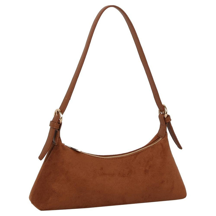 Faux Suede Shoulder Bag