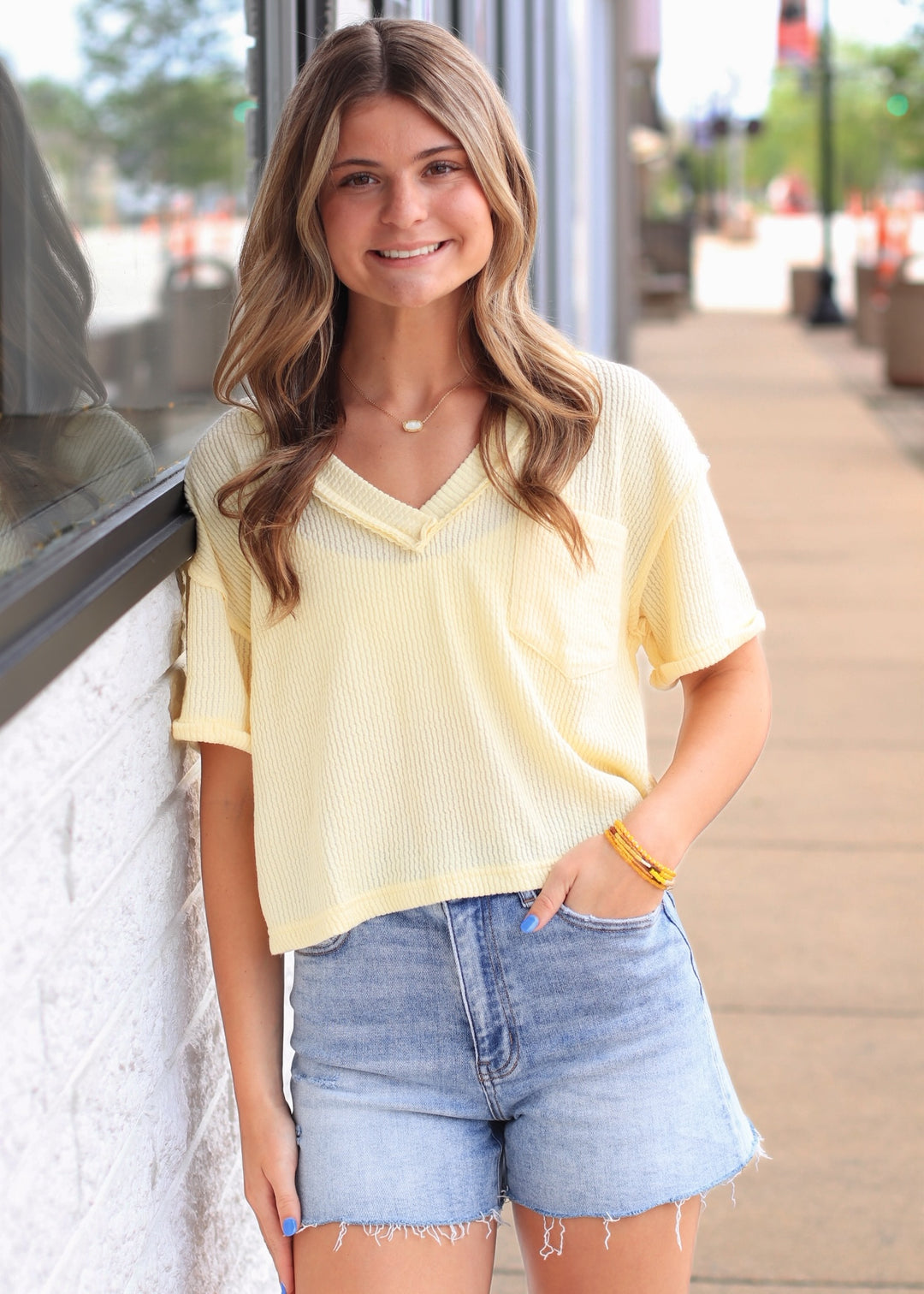 The Sunlit Seam Ribbed Top