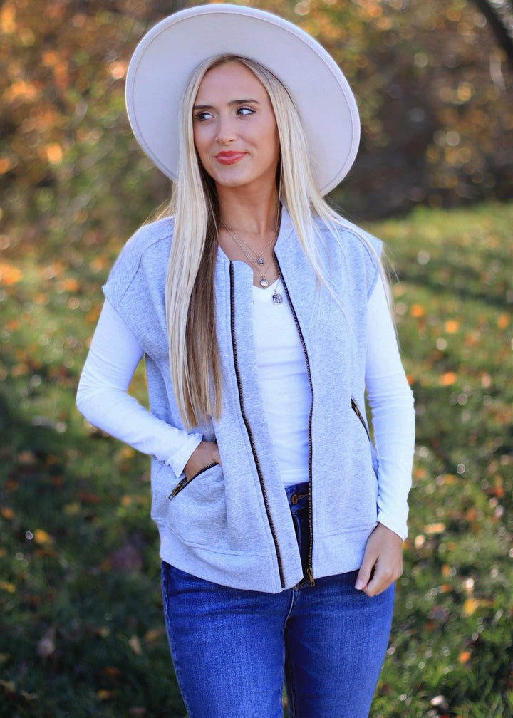 Basic Long Sleve V- Neck Top in White