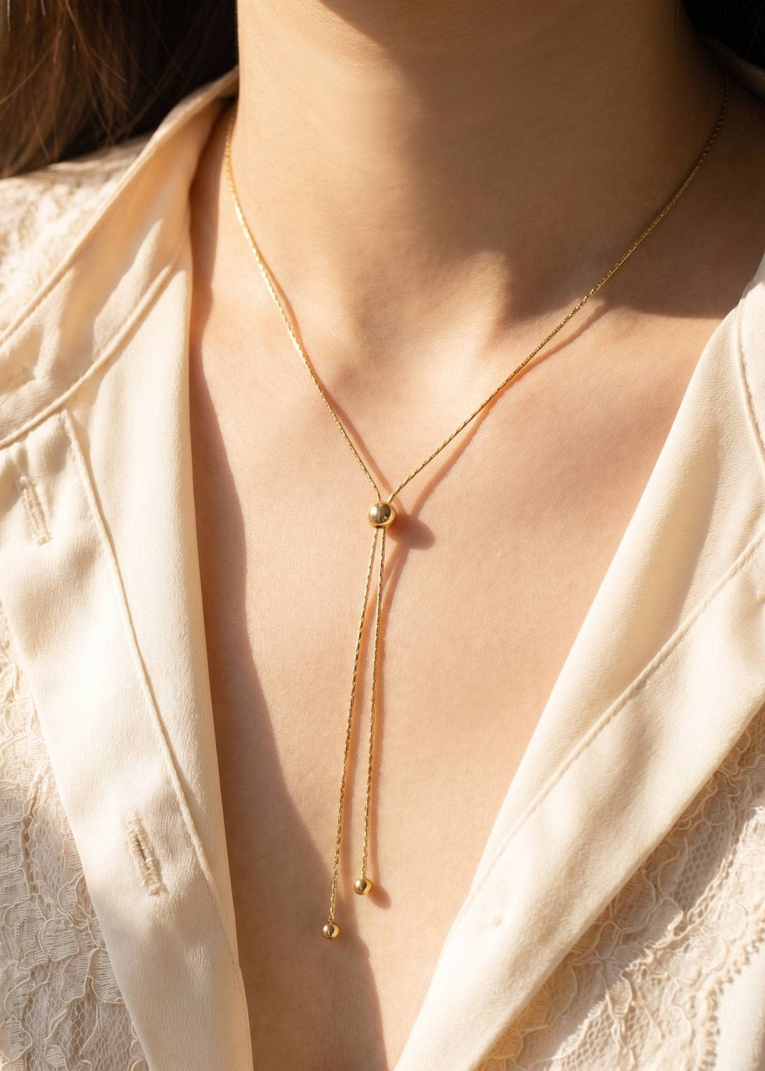 Dainty Chain Adjustable Knot Necklace
