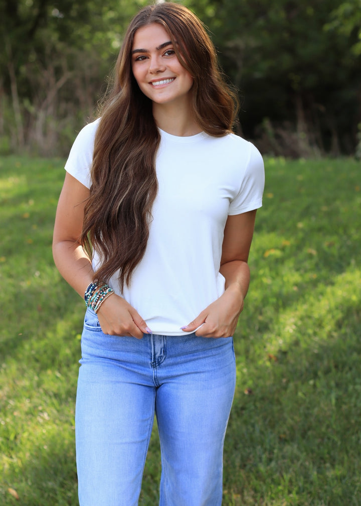 The Cloud Bamboo Tee in White
