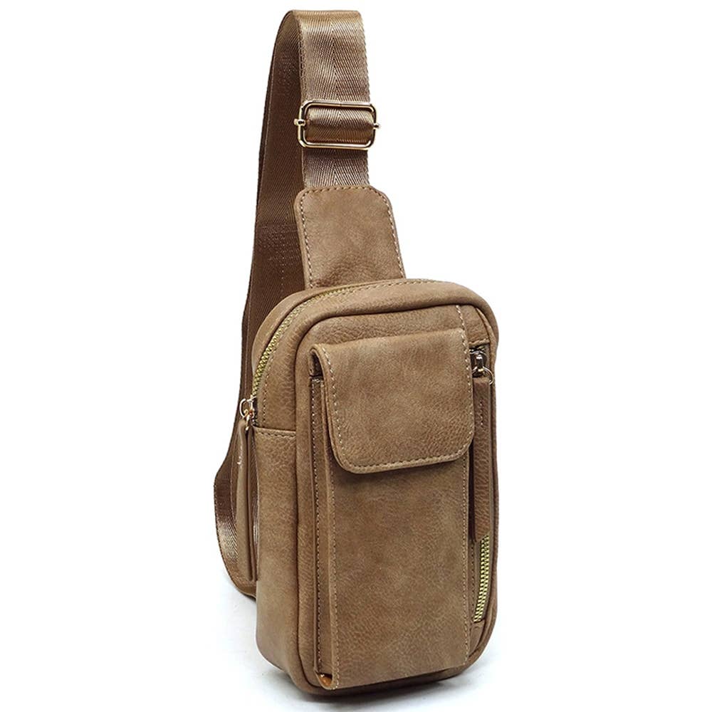 Single Strap Sling Bag in Stone
