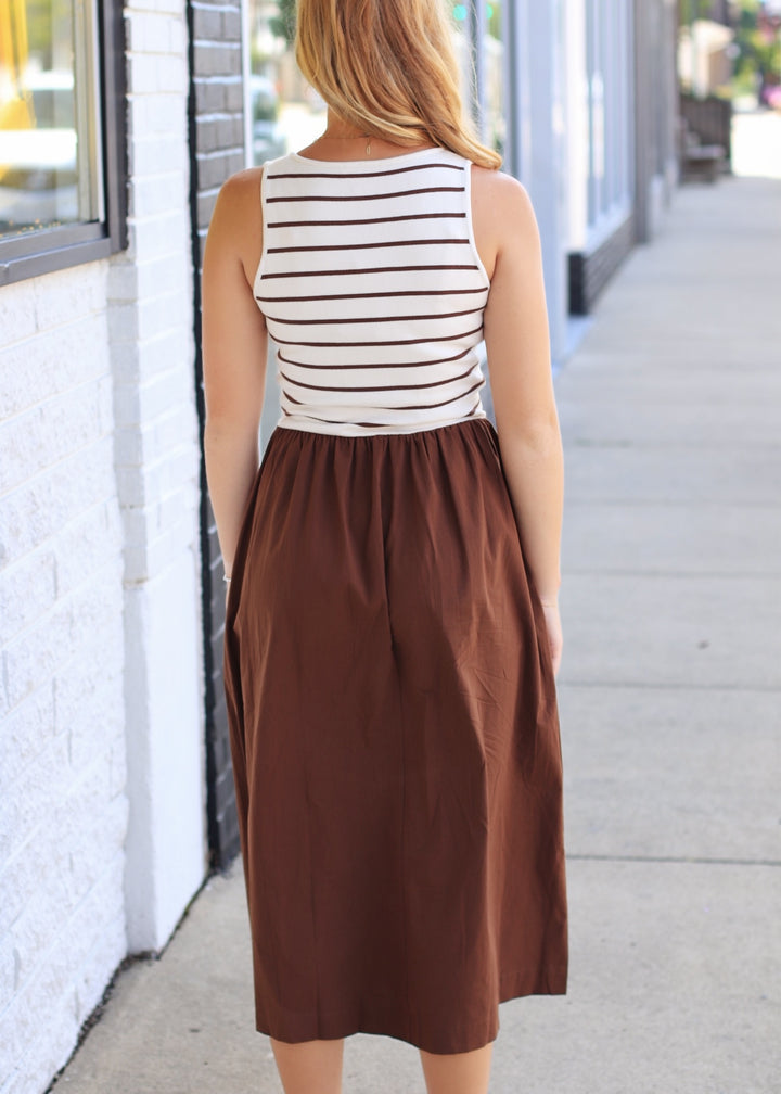 Almond Mocha Midi Dress