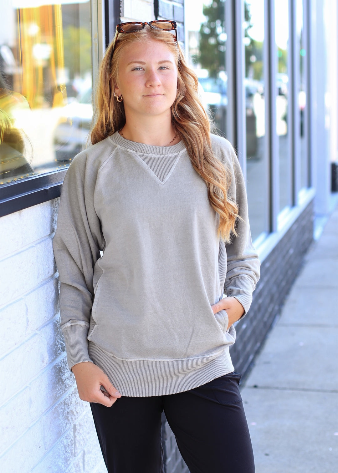 Pocket Perfect Pullover in Ash Mocha