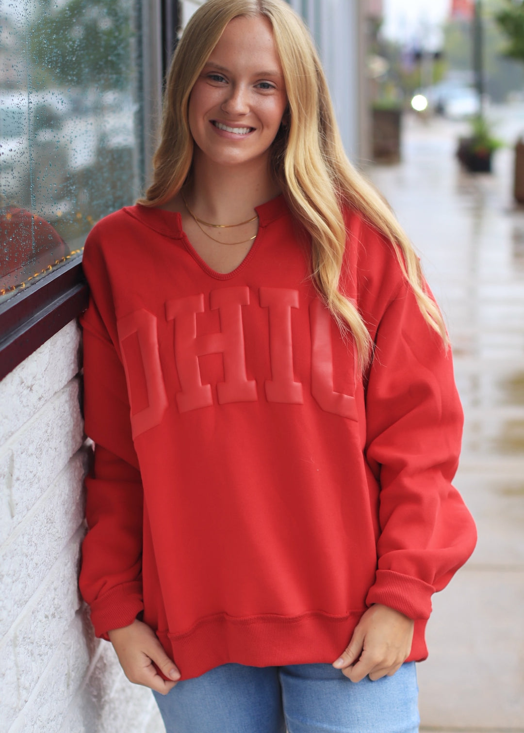 Ohio Embossed V-Notch Sweatshirt