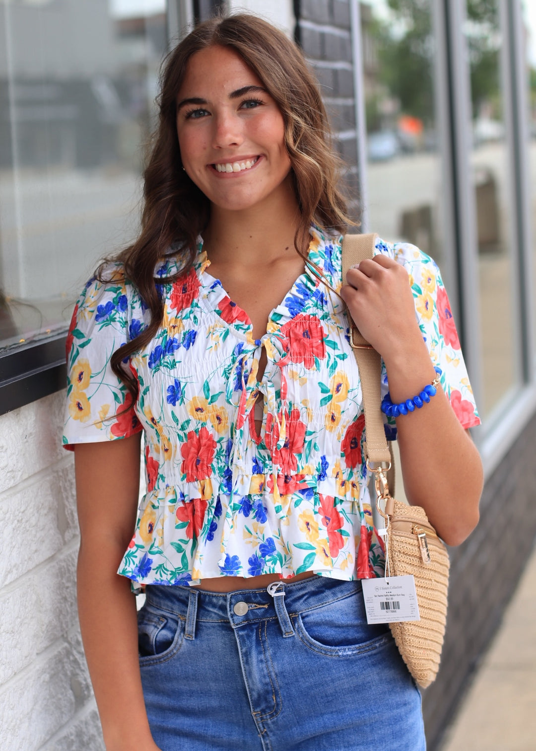 Elowyn Bloom Ruffle Tie Blouse