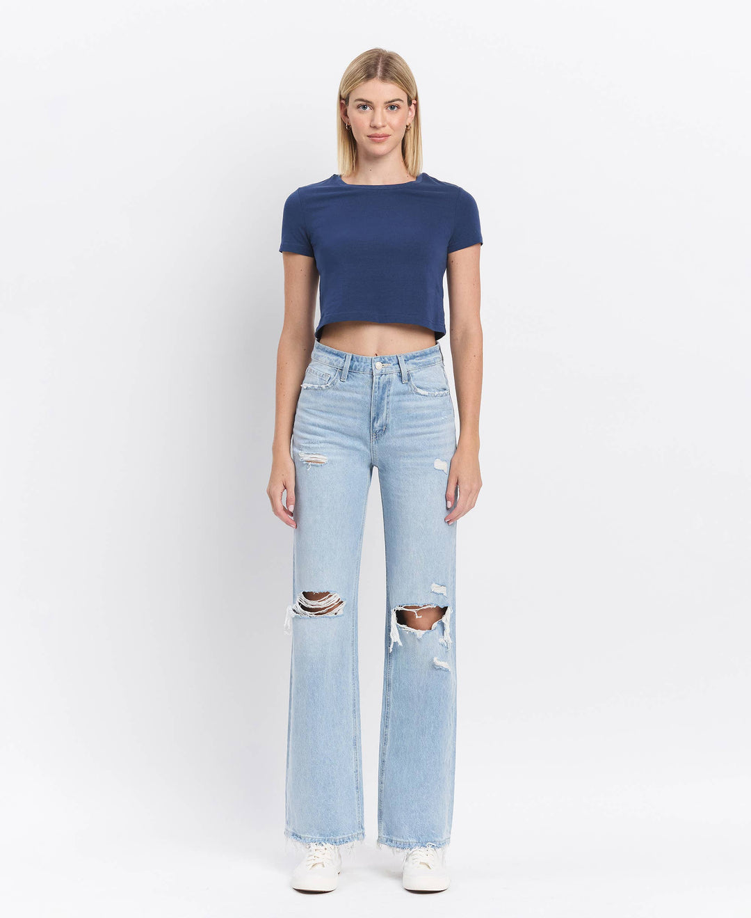 90's Vintage Super High Rise Flare Denim Jeans