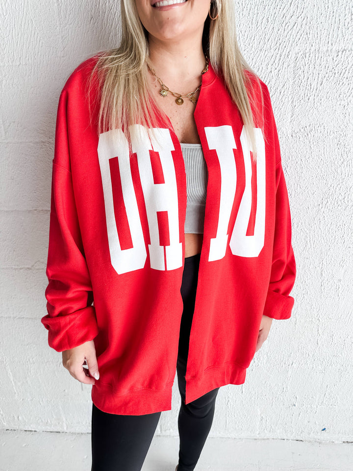 RED OHIO cardigan