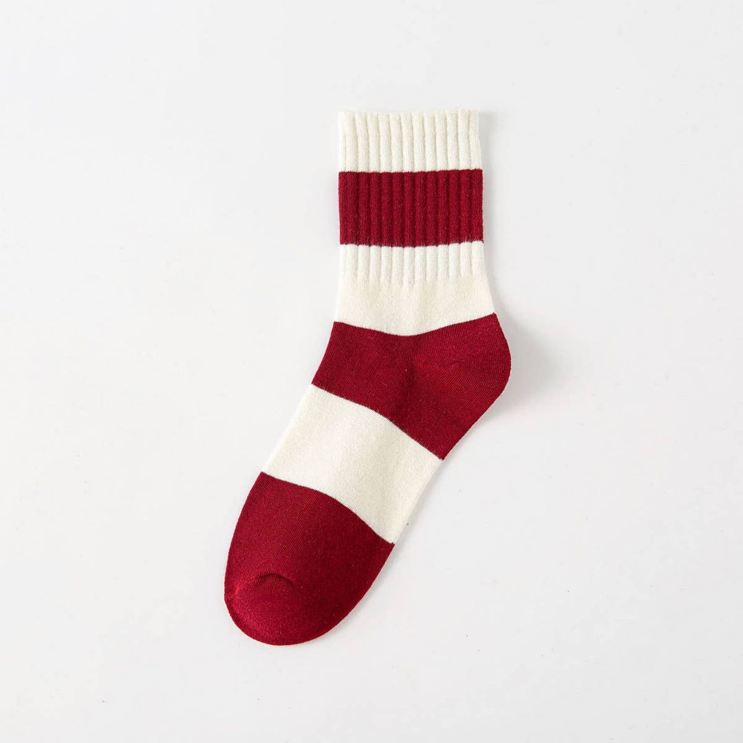 Red Bow Cotton Crew Socks