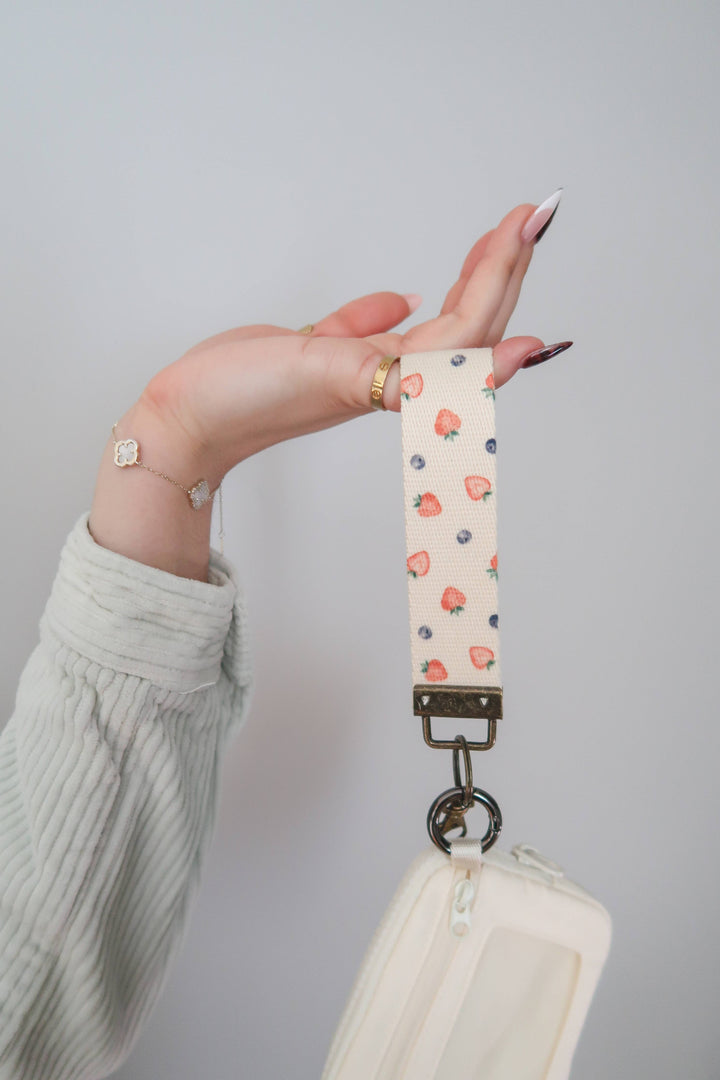 Canvas Wrist Keychain Lanyard, Key Wristlet