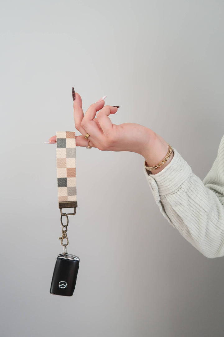 Canvas Wrist Keychain Lanyard, Key Wristlet