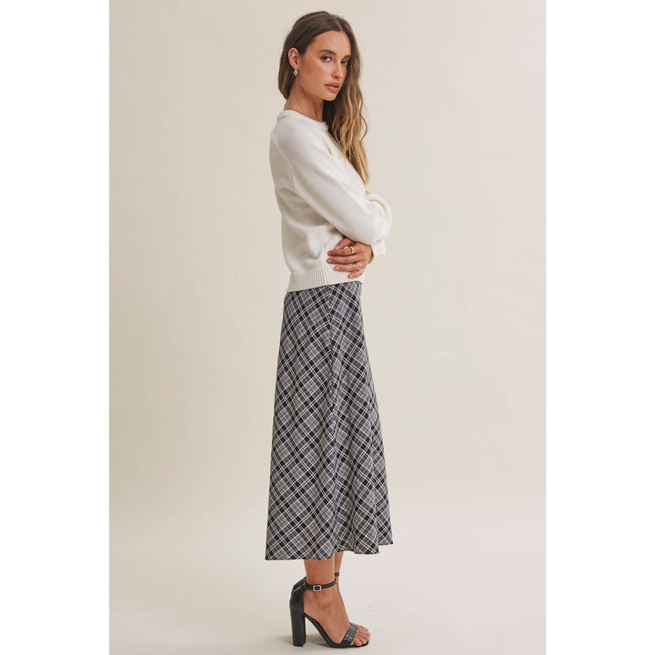 The Blair Plaid Midi Skirt