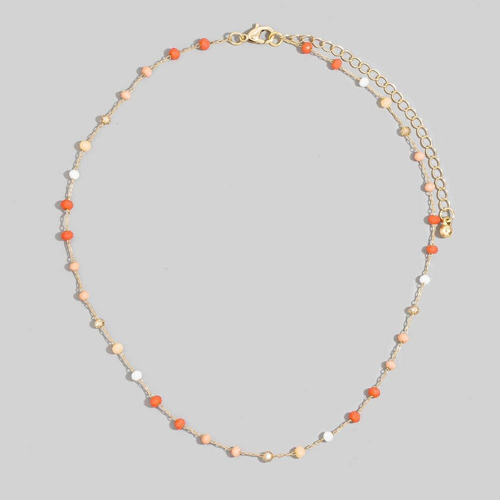Assorted Dainty Bead Station Chain Necklace