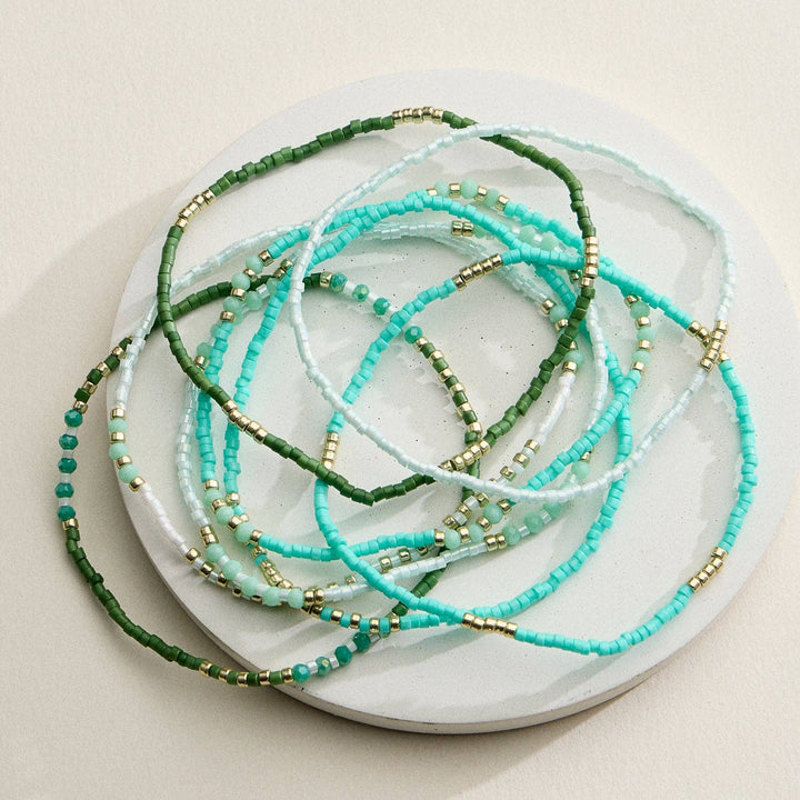 Seed Bead Stretch Bracelet Set | Stackable Bracelets