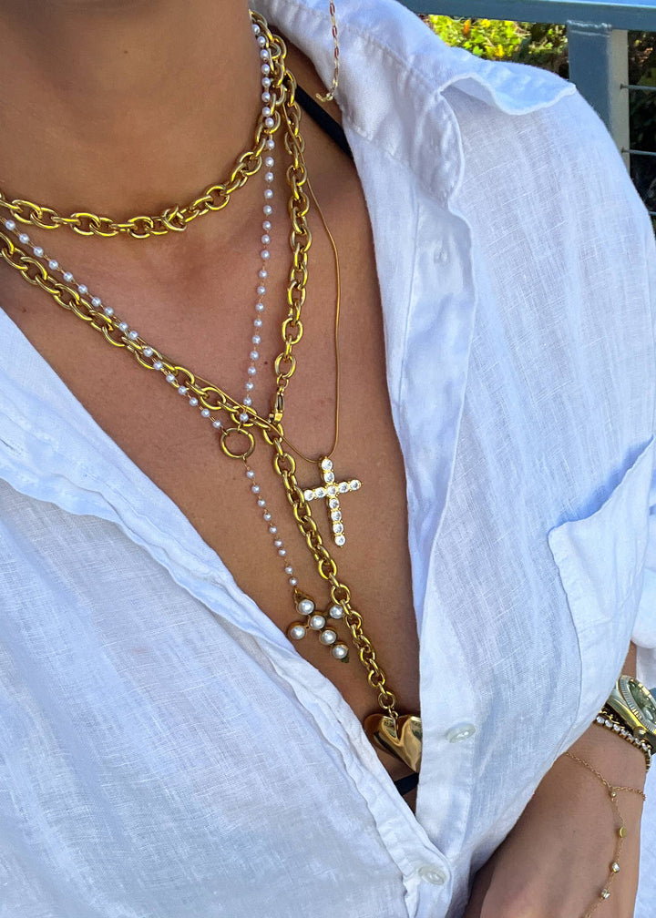 XL Diamond Cross Necklace