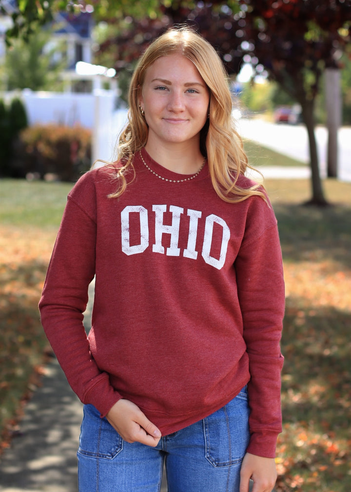 OHIO Graphic Sweatshirt Maroon