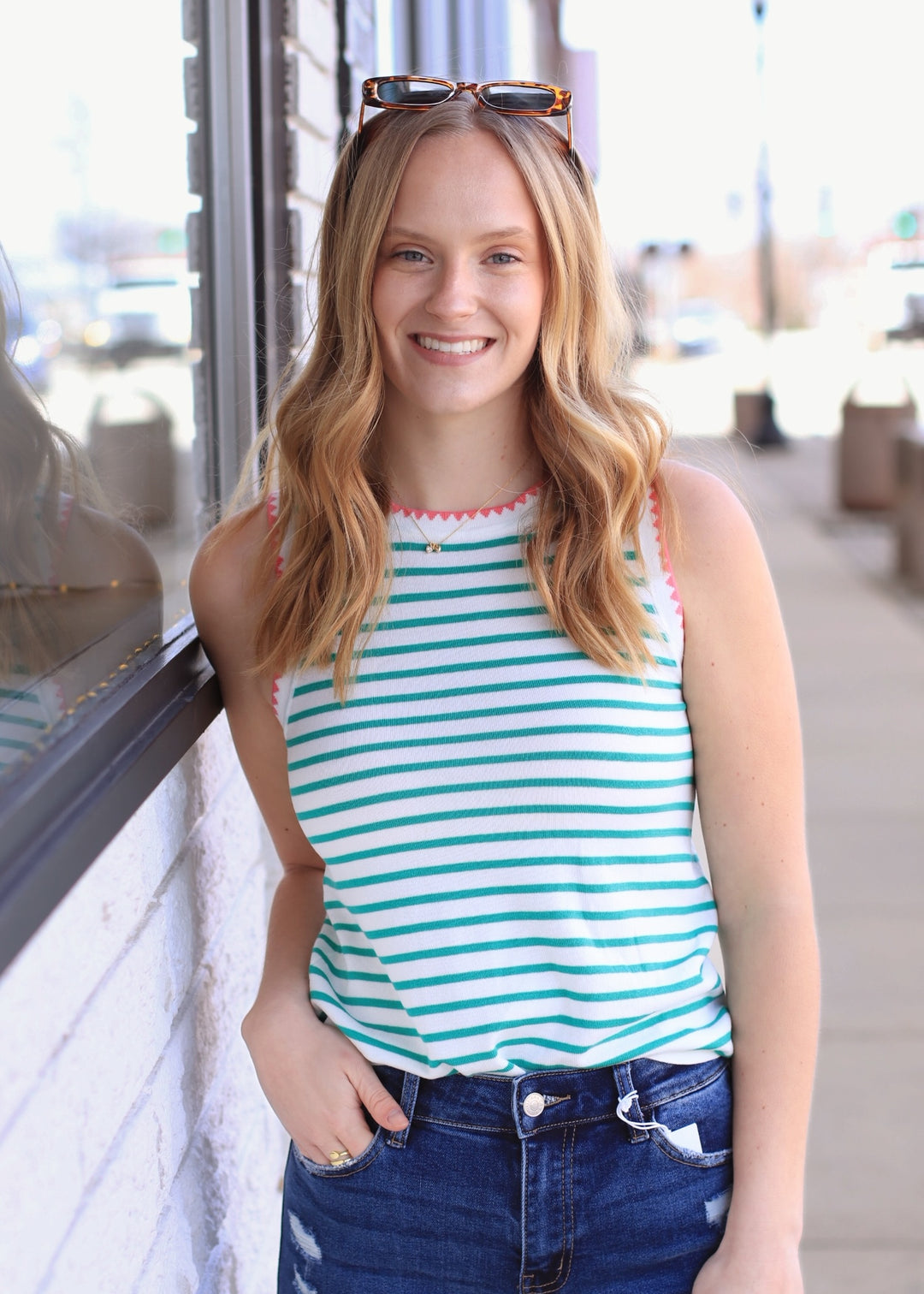 The Clover Stripe Sweater Tank