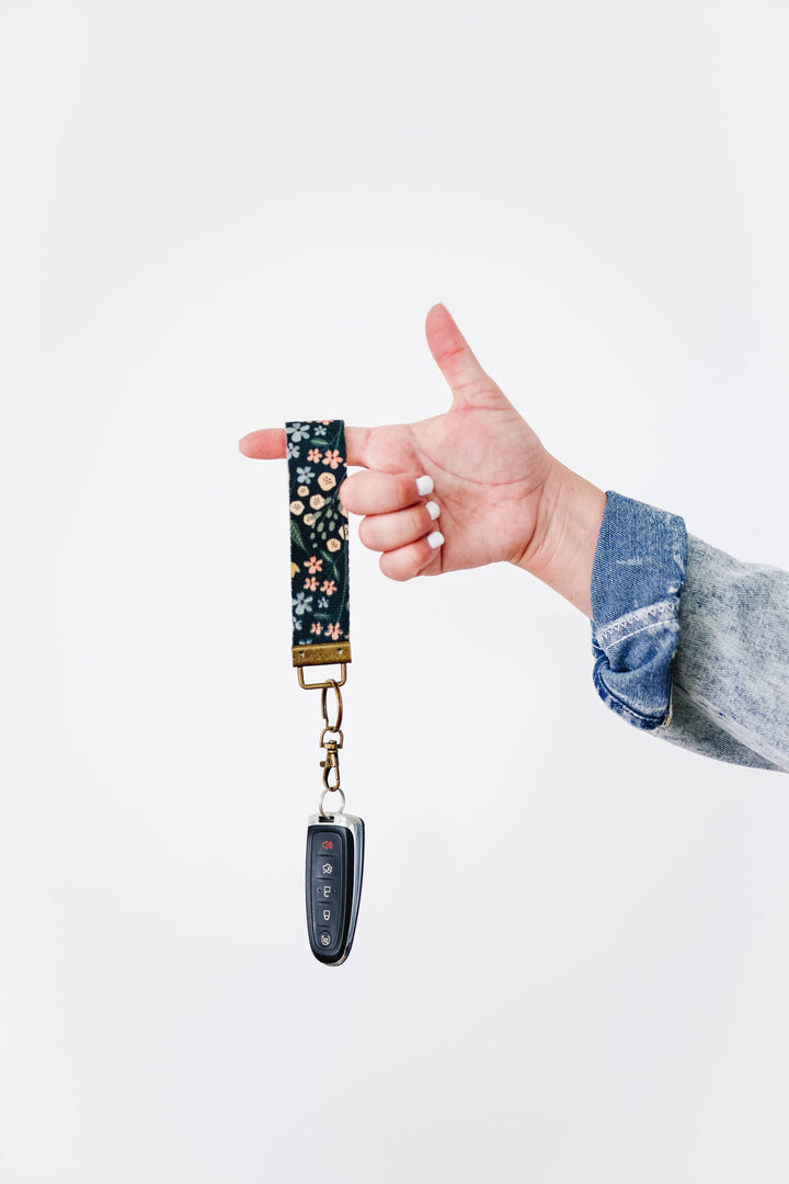 Canvas Wrist Keychain Lanyard, Key Wristlet
