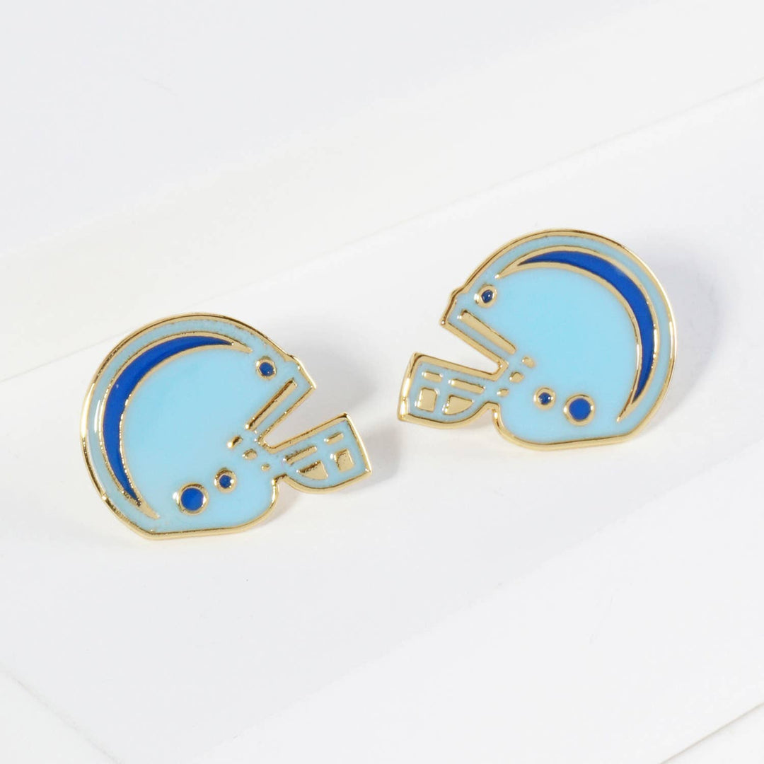 CLEARANCE FINAL SALE  Enamel Football Helmet Stud Earrings