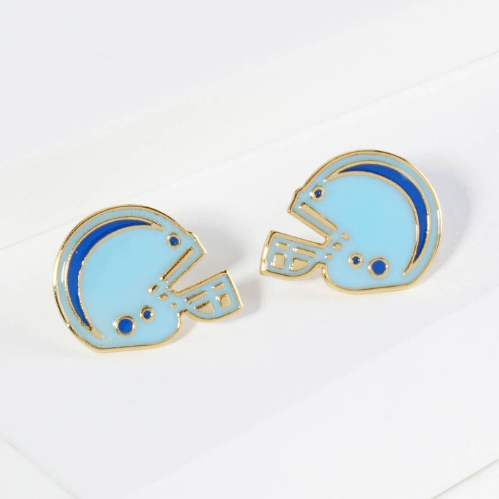 CLEARANCE FINAL SALE  Enamel Football Helmet Stud Earrings
