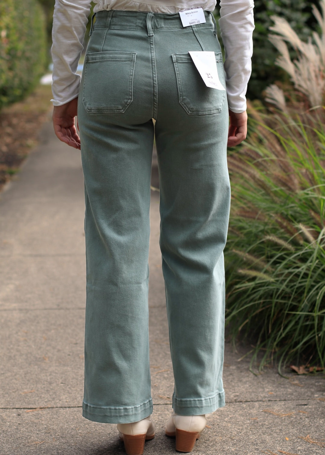 Cilantro High Ruse Wide Leg Denim