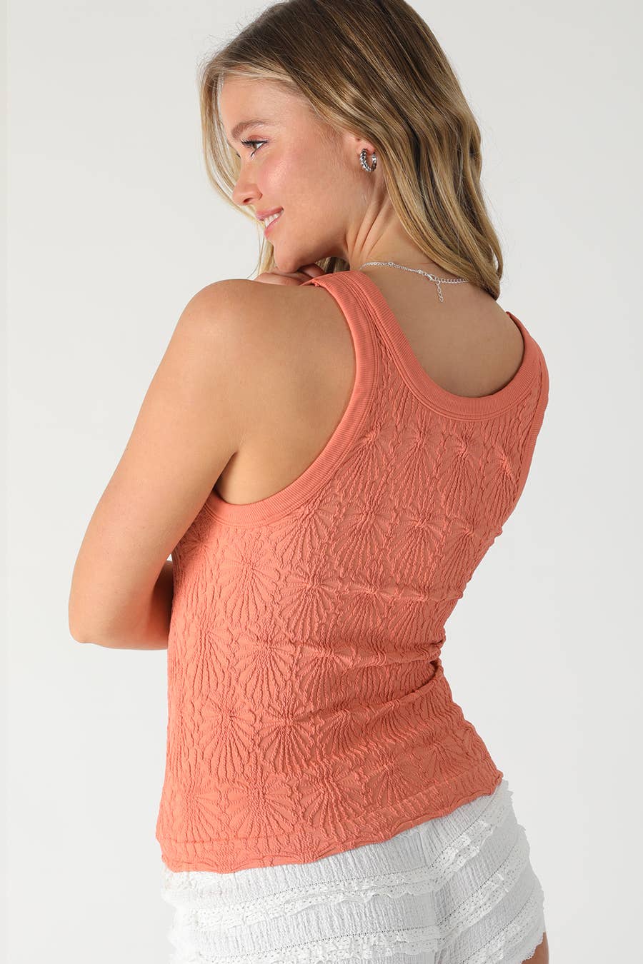 Reversible Lace Textured Tank Top