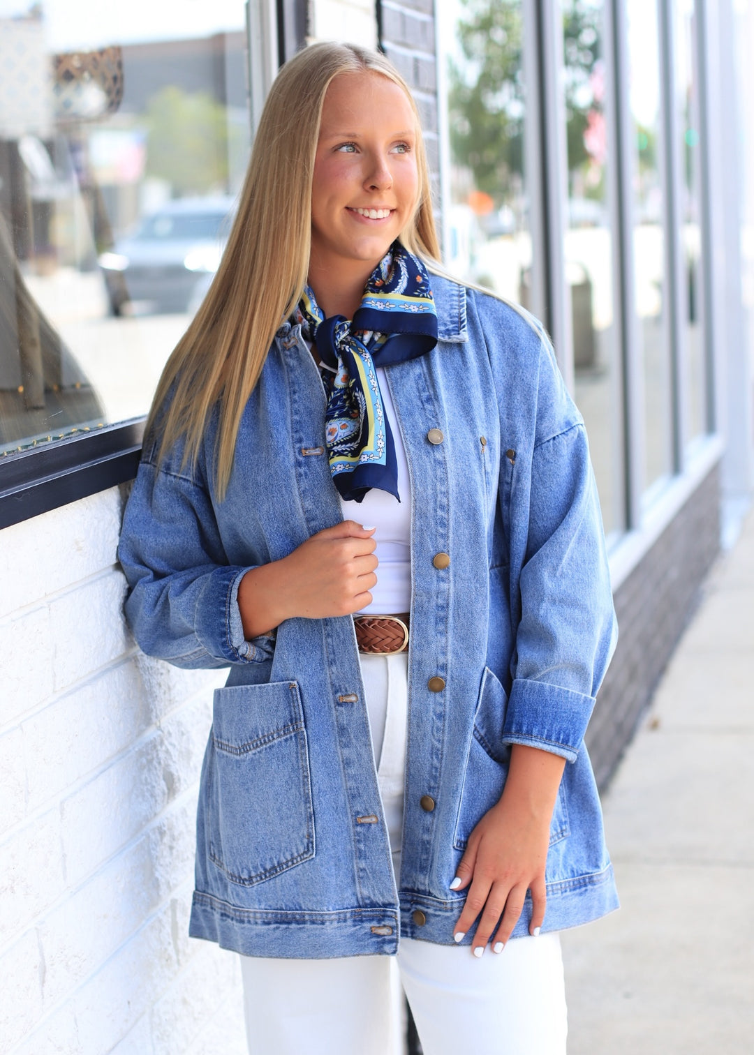 Boxy-Cut Denim Jacket