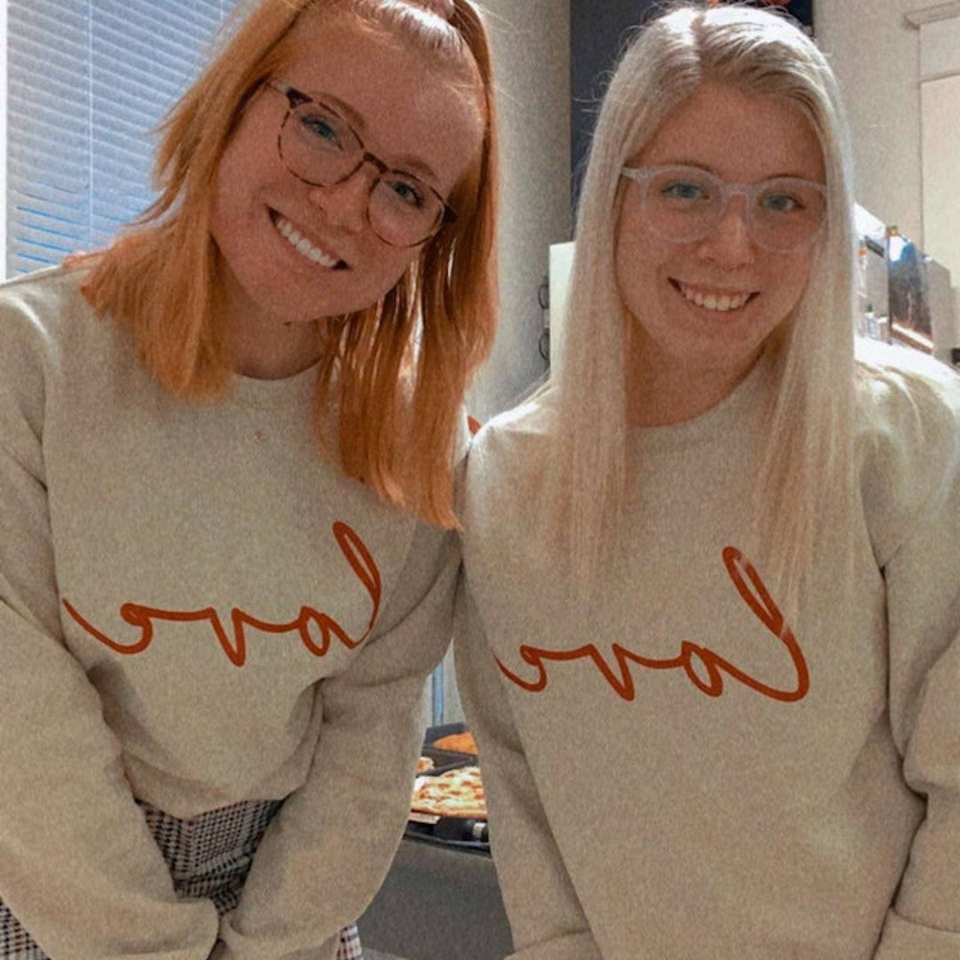 Cursive Vintage Love Valentines Day Sweatshirt