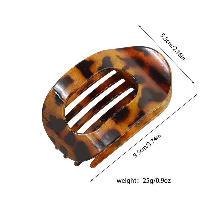 Oval Flat Hair Clip in Wine