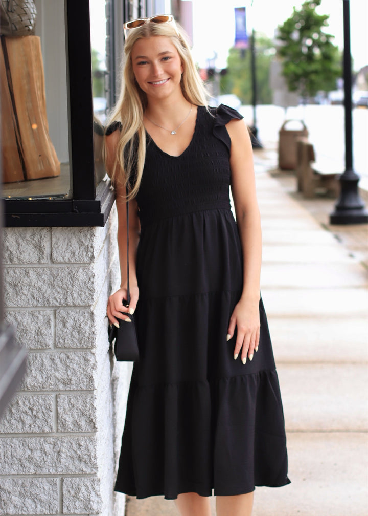The Drift Dress Flutter Sleeve Maxi