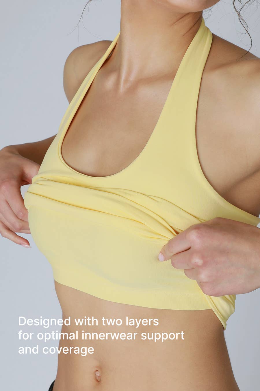 Clean Line Halter Top in French Roast Brown